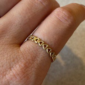 PANDORA Solid 14k Gold Heart Ring Size 56